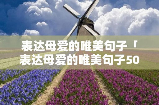 表达母爱的唯美句子「表达母爱的唯美句子50字」 表达母爱的唯美句子「表达母爱的唯美句子50字」