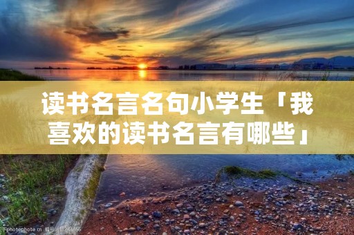读书名言名句小学生「我喜欢的读书名言有哪些」