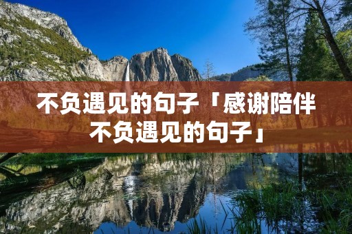 不负遇见的句子「感谢陪伴不负遇见的句子」