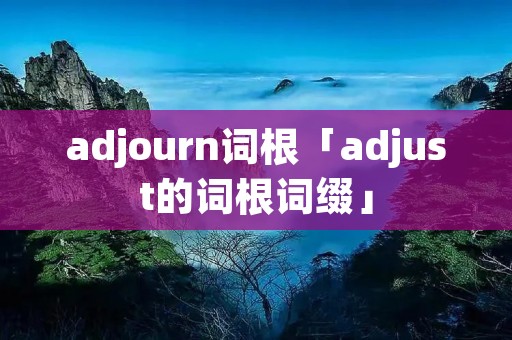 adjourn词根「adjust的词根词缀」