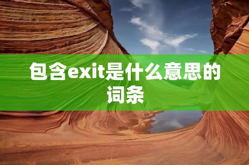 包含exit是什么意思的词条