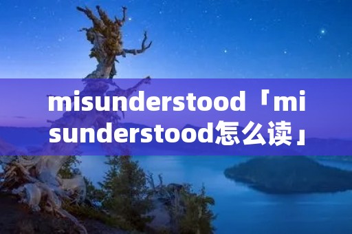 misunderstood「misunderstood怎么读」