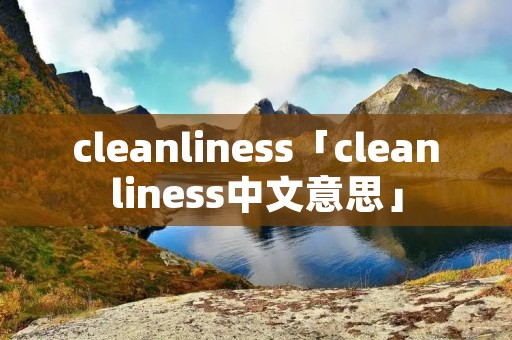 cleanliness「cleanliness中文意思」