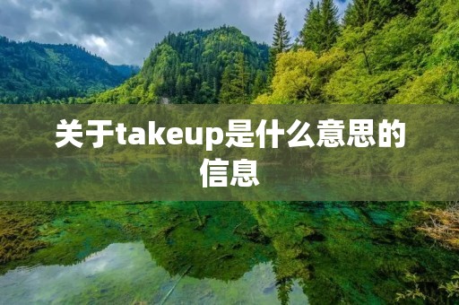 关于takeup是什么意思的信息