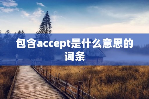包含accept是什么意思的词条