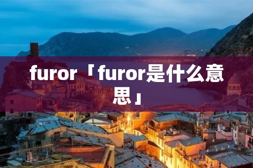 furor「furor是什么意思」