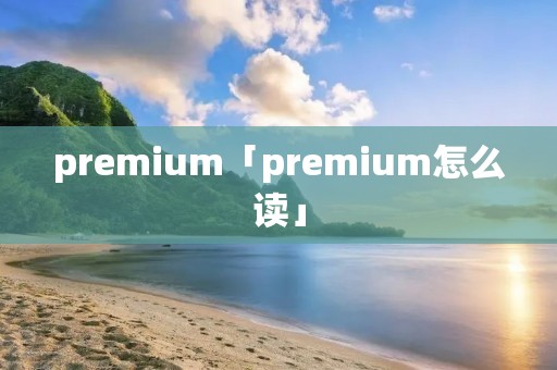 premium「premium怎么读」