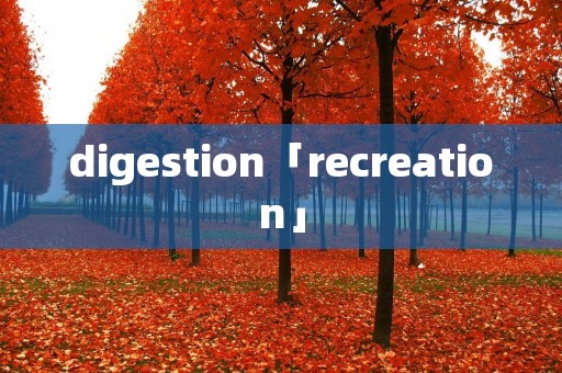 digestion「recreation」