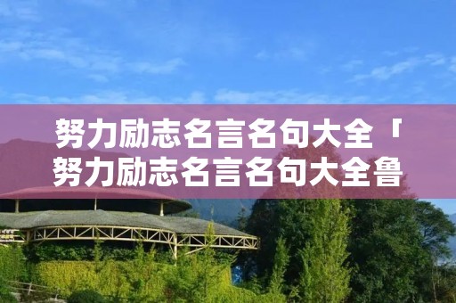 努力励志名言名句大全「努力励志名言名句大全鲁迅」