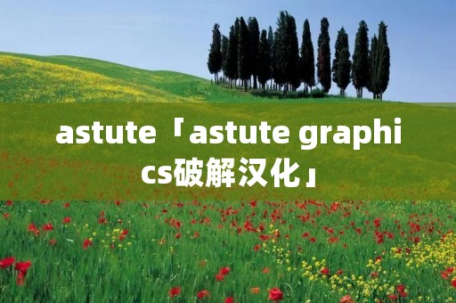 astute「astute graphics破解汉化」 astute「astute graphics破解汉化」