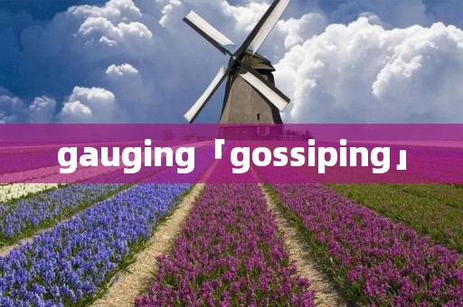 gauging「gossiping」