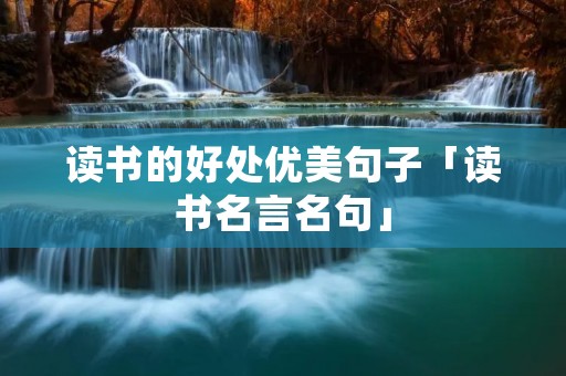 读书的好处优美句子「读书名言名句」