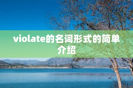 violate的名词形式的简单介绍 violate的名词形式的简单介绍