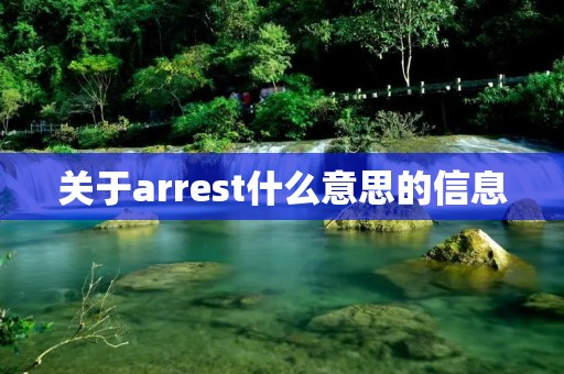 关于arrest什么意思的信息