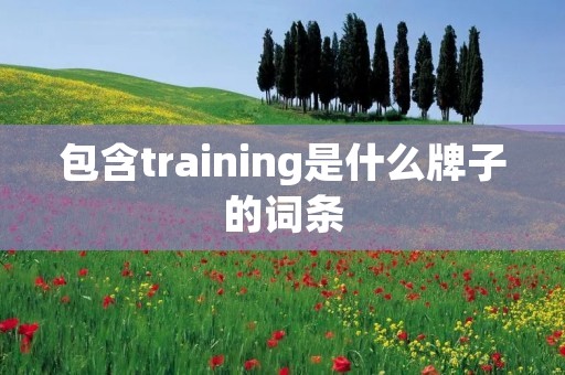 包含training是什么牌子的词条