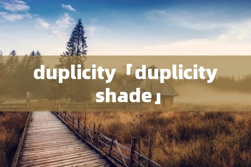 duplicity「duplicity shade」 duplicity「duplicity shade」