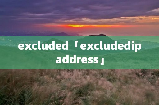 excluded「excludedipaddress」 excluded「excludedipaddress」