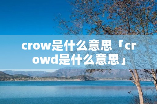 crow是什么意思「crowd是什么意思」 crow是什么意思「crowd是什么意思」