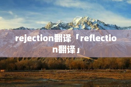 rejection翻译「reflection翻译」