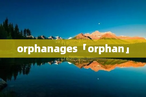 orphanages「orphan」