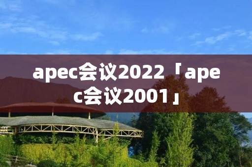 apec会议2022「apec会议2001」