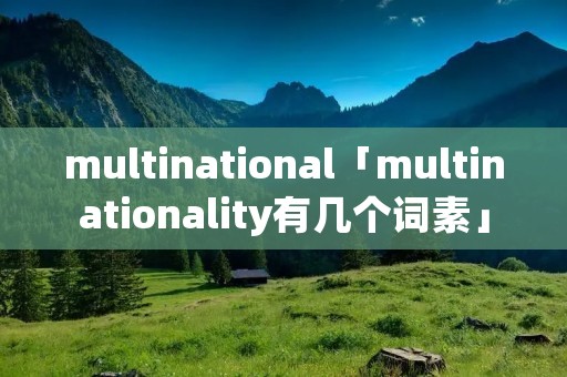 multinational「multinationality有几个词素」