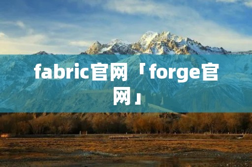 fabric官网「forge官网」