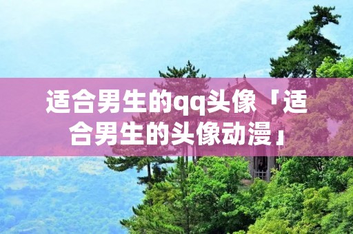 适合男生的qq头像「适合男生的头像动漫」