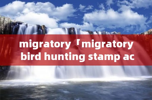 migratory「migratory bird hunting stamp act」