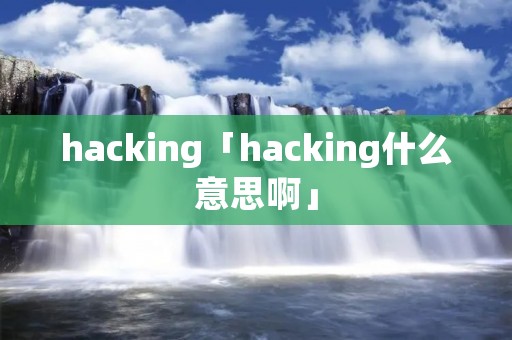 hacking「hacking什么意思啊」