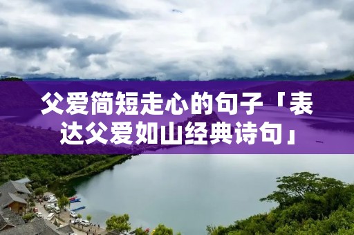父爱简短走心的句子「表达父爱如山经典诗句」
