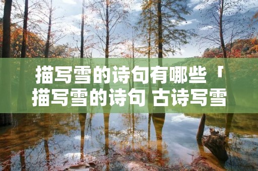 描写雪的诗句有哪些「描写雪的诗句 古诗写雪的美」