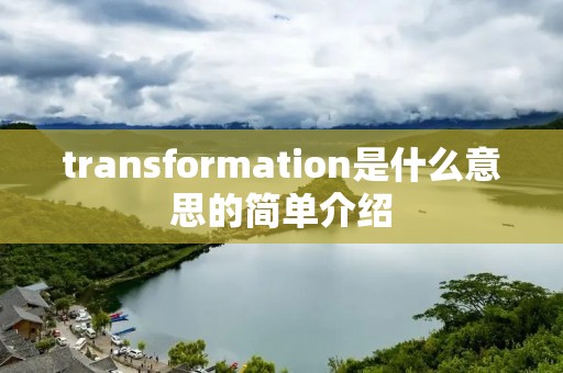 transformation是什么意思的简单介绍 transformation是什么意思的简单介绍