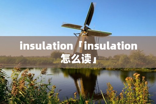 insulation「insulation怎么读」