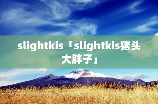 slightkis「slightkis猪头大胖子」