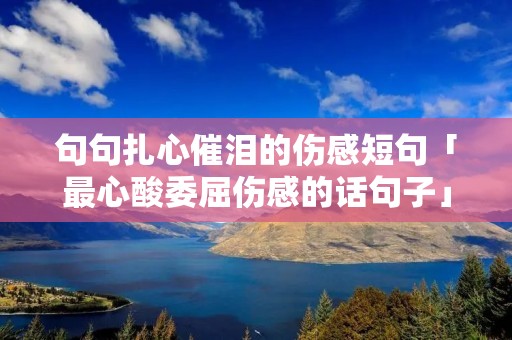 句句扎心催泪的伤感短句「最心酸委屈伤感的话句子」