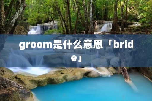 groom是什么意思「bride」