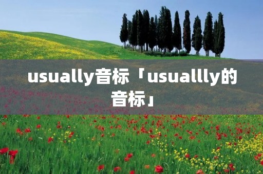 usually音标「usuallly的音标」