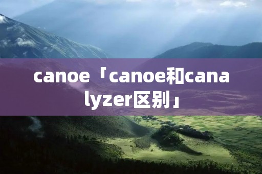 canoe「canoe和c****yzer区别」