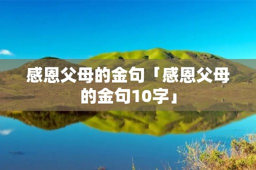 感恩父母的金句「感恩父母的金句10字」