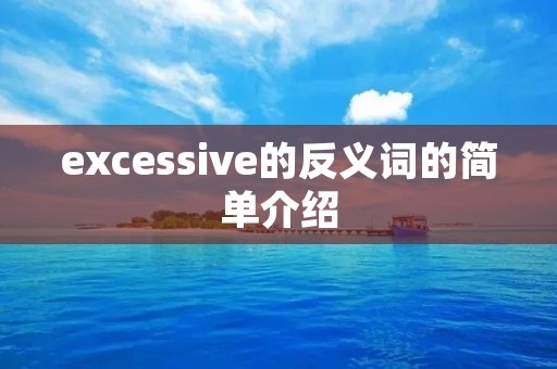 excessive的反义词的简单介绍