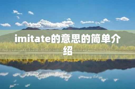 imitate的意思的简单介绍