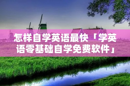 怎样自学英语最快「学英语零基础自学免费软件」