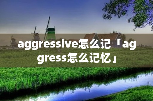 aggressive怎么记「aggress怎么记忆」