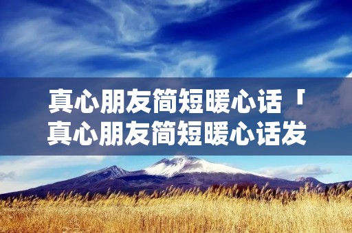 真心朋友简短暖心话「真心朋友简短暖心话发朋友圈」