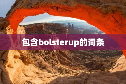 包含bolsterup的词条