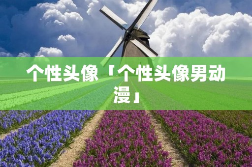 个性头像「个性头像男动漫」