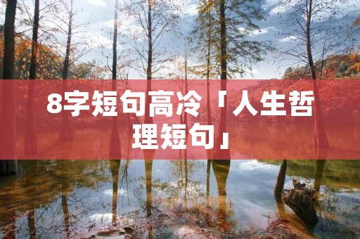 8字短句高冷「人生哲理短句」