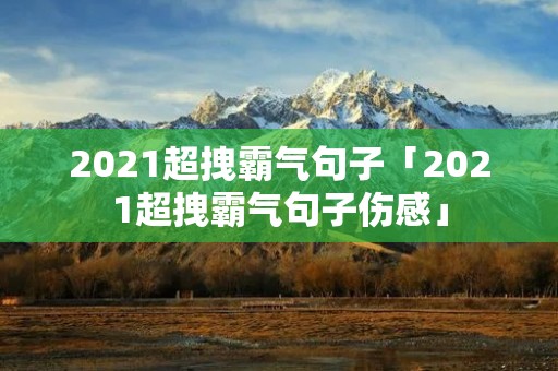 2021超拽霸气句子「2021超拽霸气句子伤感」