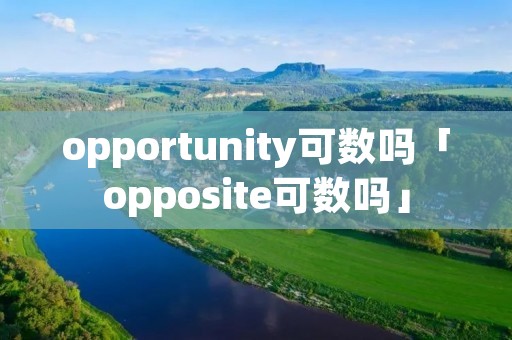 opportunity可数吗「opposite可数吗」